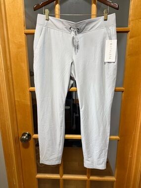 Athleta Women’s Pale Gray Drawstring Performance Ankle Pants